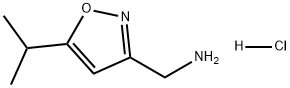 3-Isoxazolemethanamine, 5-(1-methylethyl)-, hydrochloride (1:1) 구조식 이미지